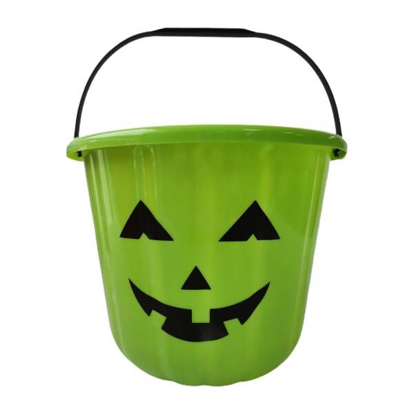 Meijer Halloween Pumpkin Pail, Lime Green, 1 ct