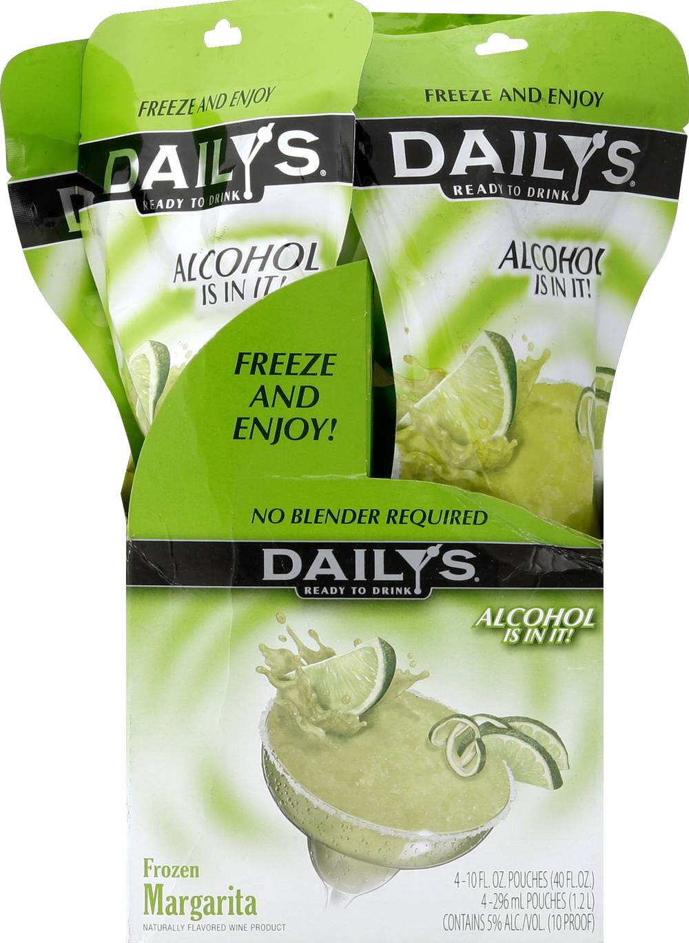 Daily's Cocktails Ready-To-Drink Margarita Frozen Cocktail (4 x 10
