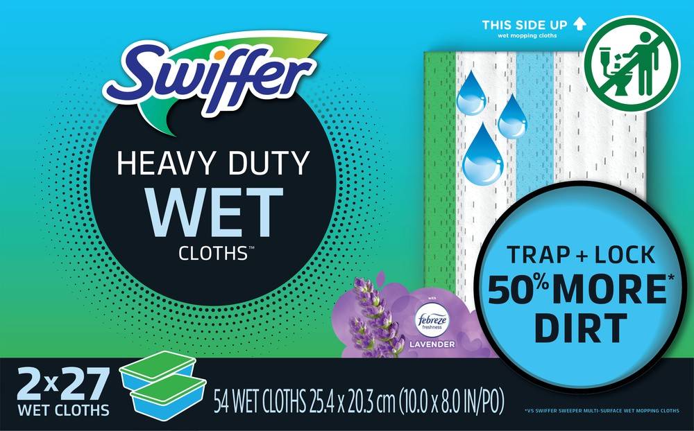 Swiffer Heavy Duty Wet Cloth Refills (16 oz, 54 ct)