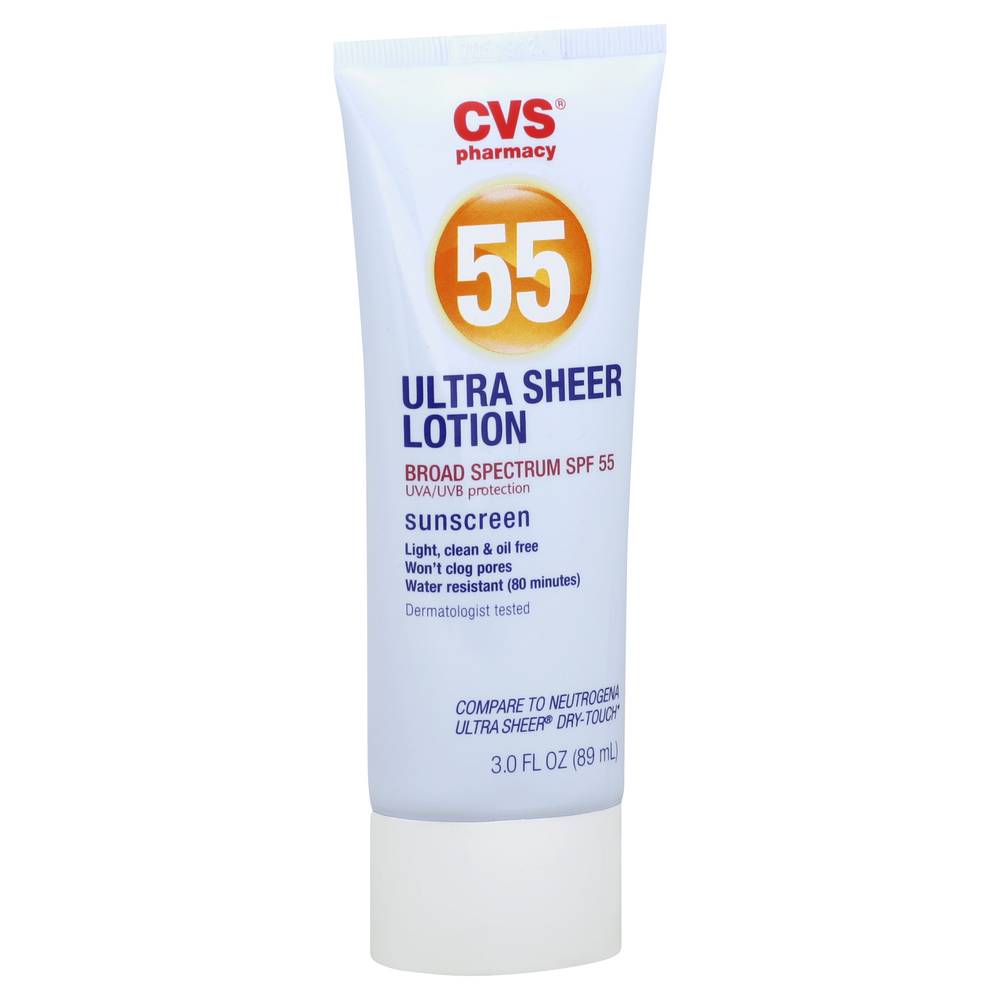 Cvs Ultra Sheer Lotion Sunscreen