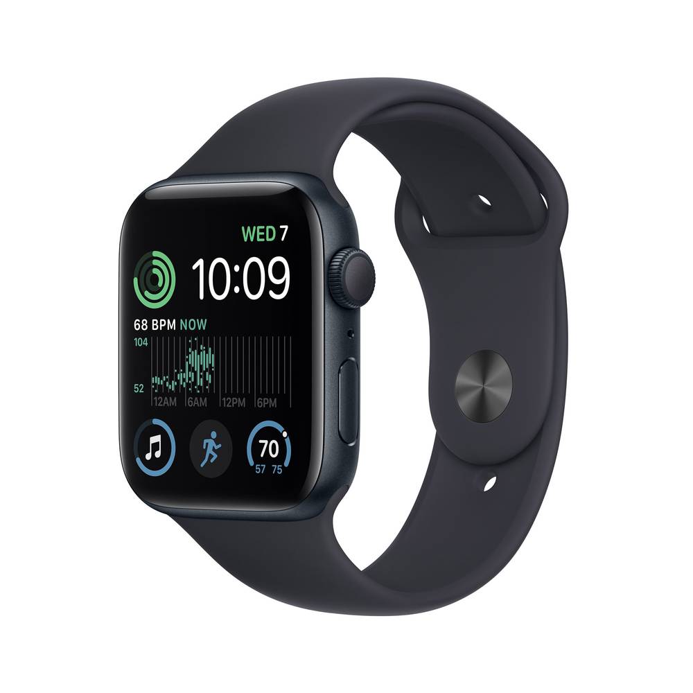 New Apple Watch SE GPS, Midnight, 44mm, Medium/Large