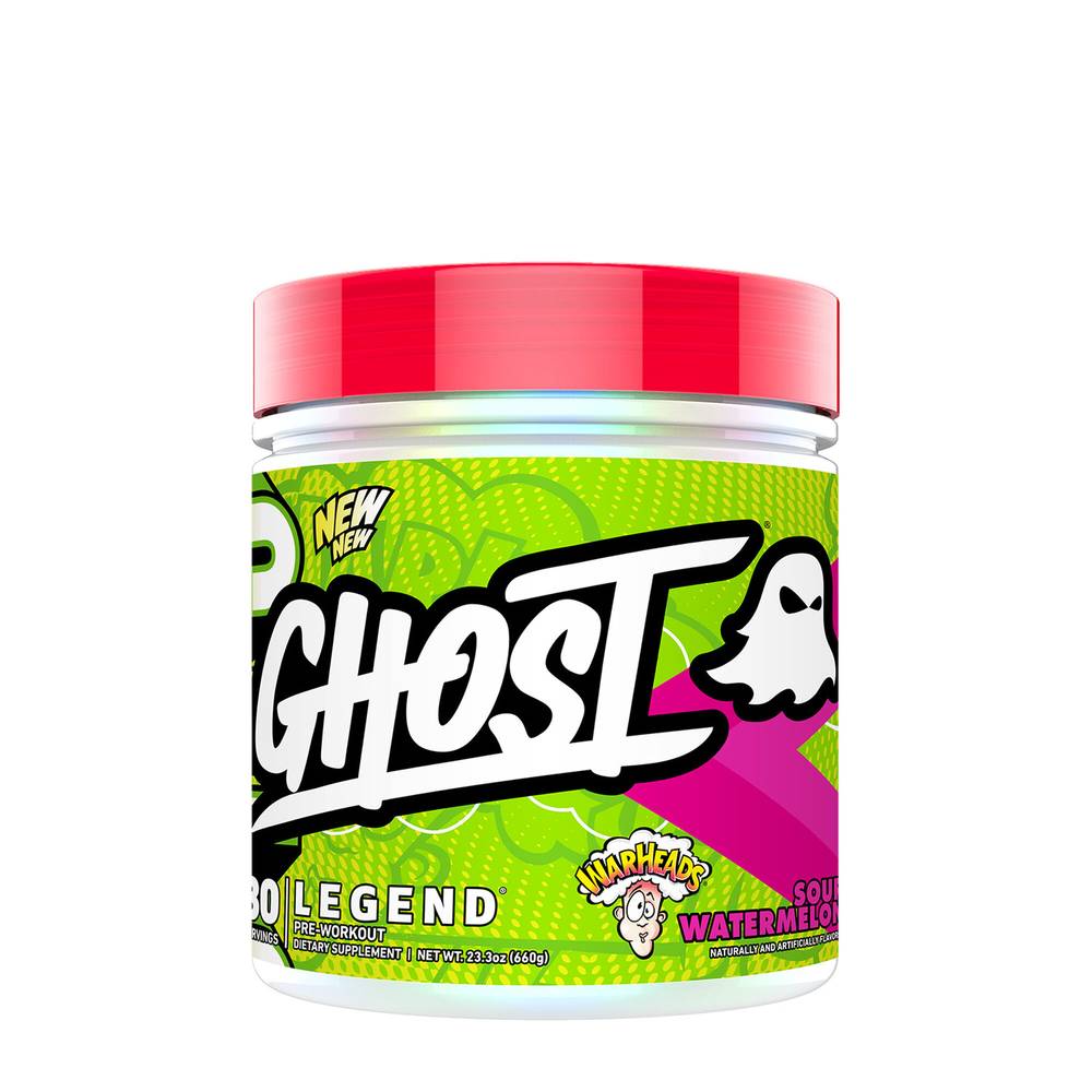 Ghost Pre-Workout Warheads Supplement Powder (23.3 oz) (sour watermelon)