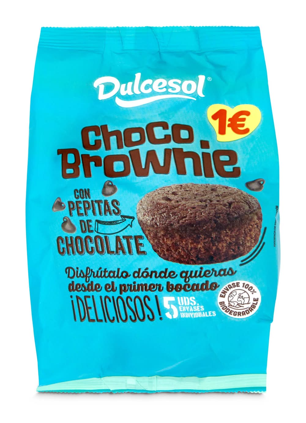 Mini Brownies De Chocolate Dulcesol Bolsa 125 G