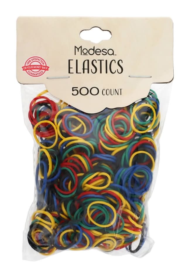 Modesa Colorful Mini Hair Elastics, Assorted (500 ct)