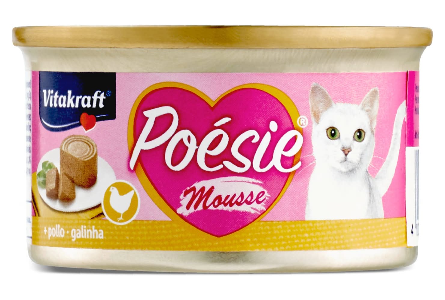 Mousse Para Gatos Con Pollo Vitakraft Lata 85 G