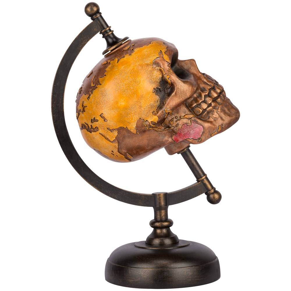 Haunted Living 14-in Skull Globe Decoration | 552854