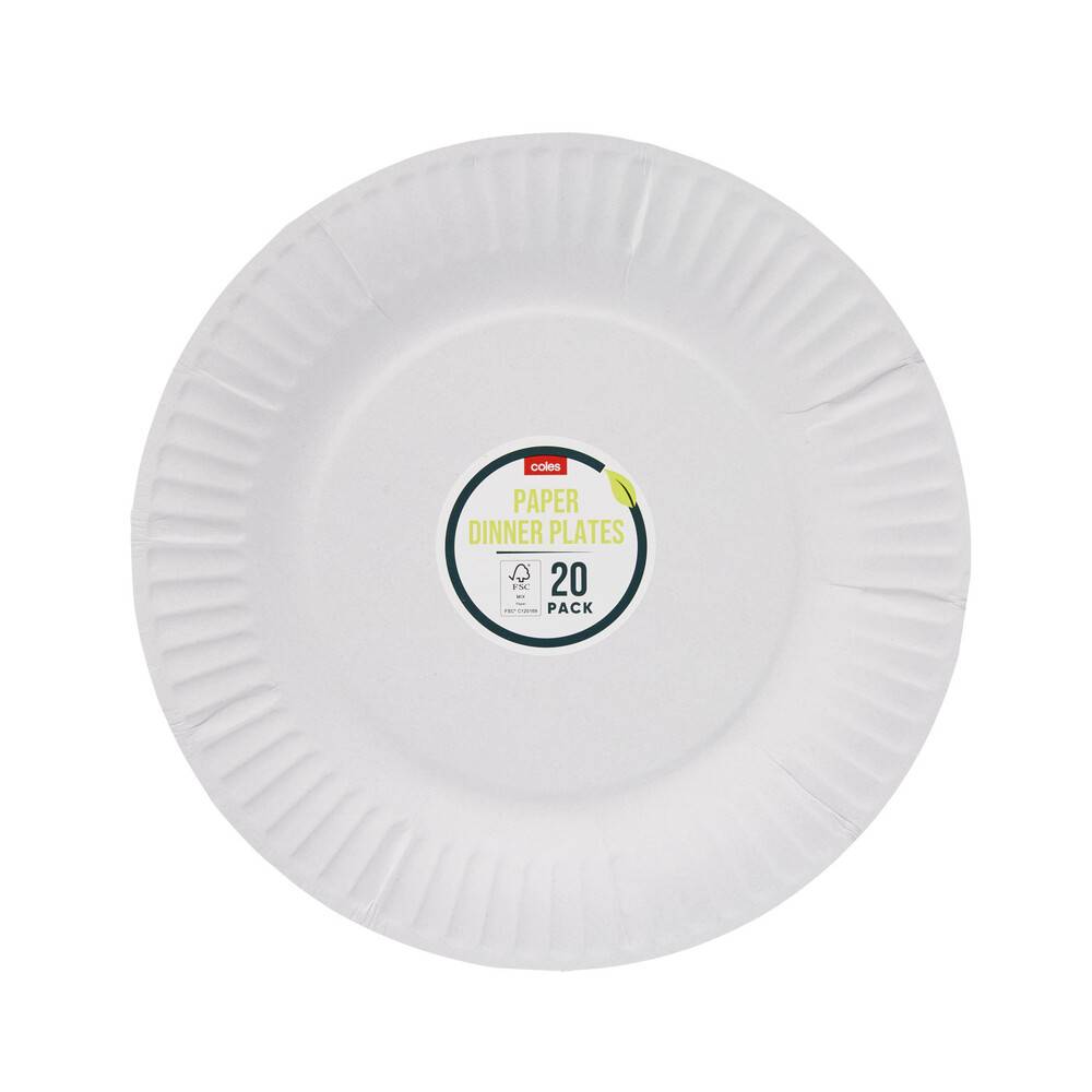 Coles Paper Dinner Plates (20 pack)