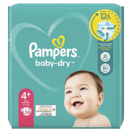 Pampers baby dry couches paquet t4+ 24ct