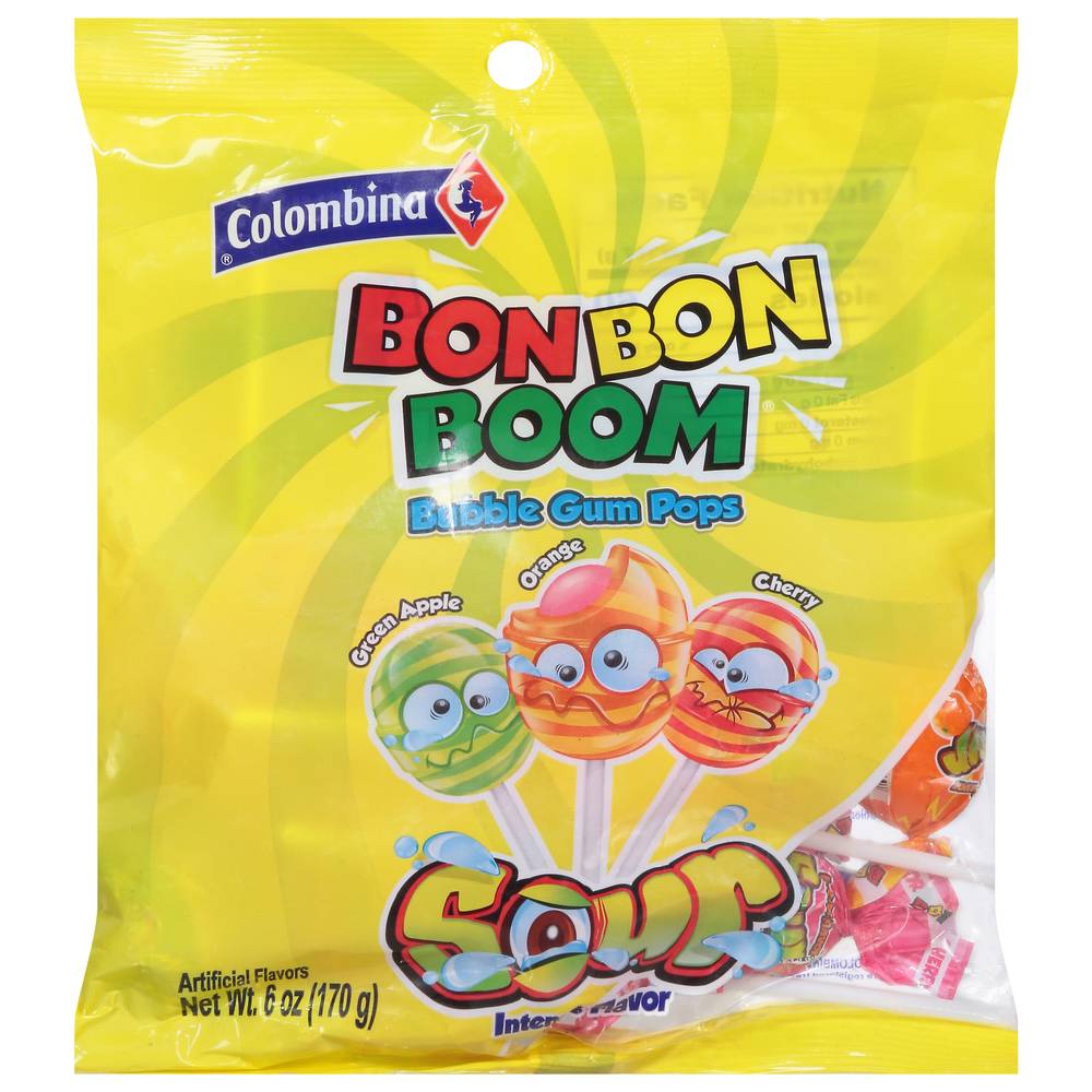 Colombina Bon Bon Bum Bubble Gum Pops (6 oz)