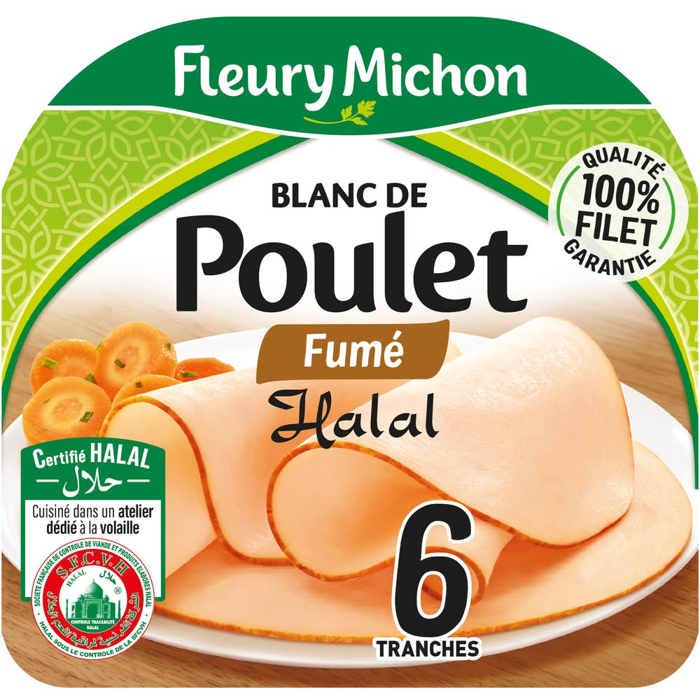 Fleury Michon - Blanc de poulet fumé tranches fines halal (6)