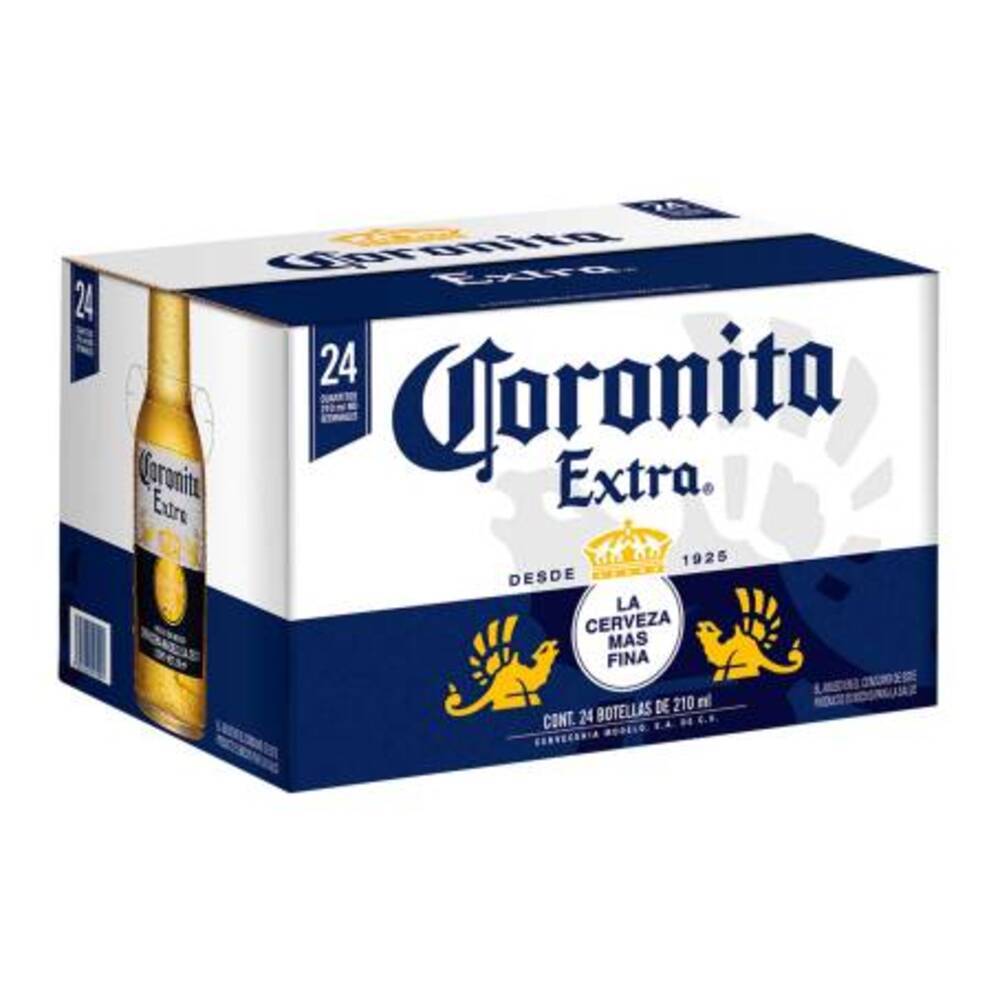 Coronita cerveza extra clara (24 pack, 210 ml)