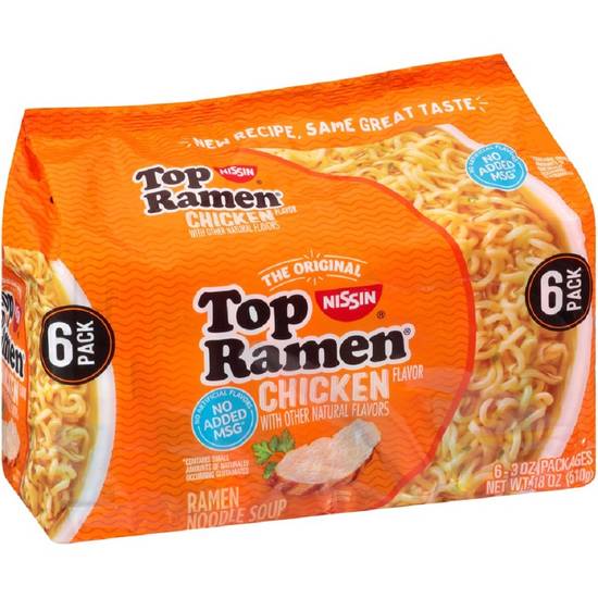 Nissin Ramen Noodle Soup Chicken Flavor (3 oz x 6 ct)