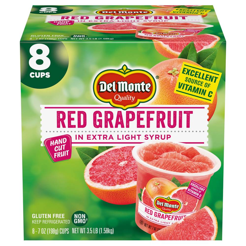 Del Monte Red Grapefruit Cups, 7 oz, 8-count