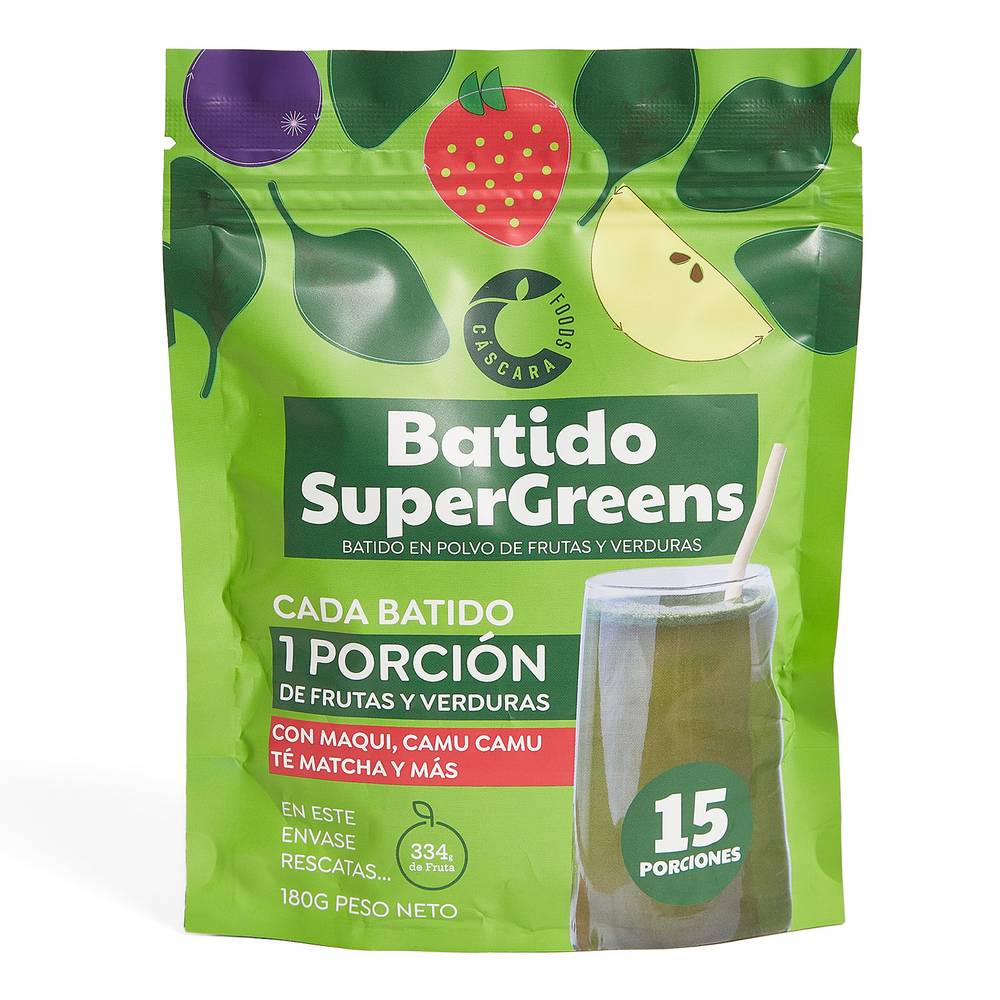 Cascara Foods · Batido supergreen (180 g)