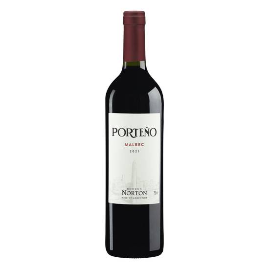 Bodegas norton vinho tinto argentino porteño malbec (750 ml)