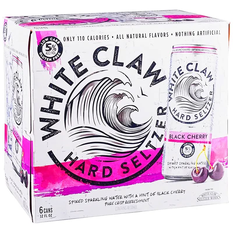 White Claw Hard Seltzer Black Cherry - 6 Pack