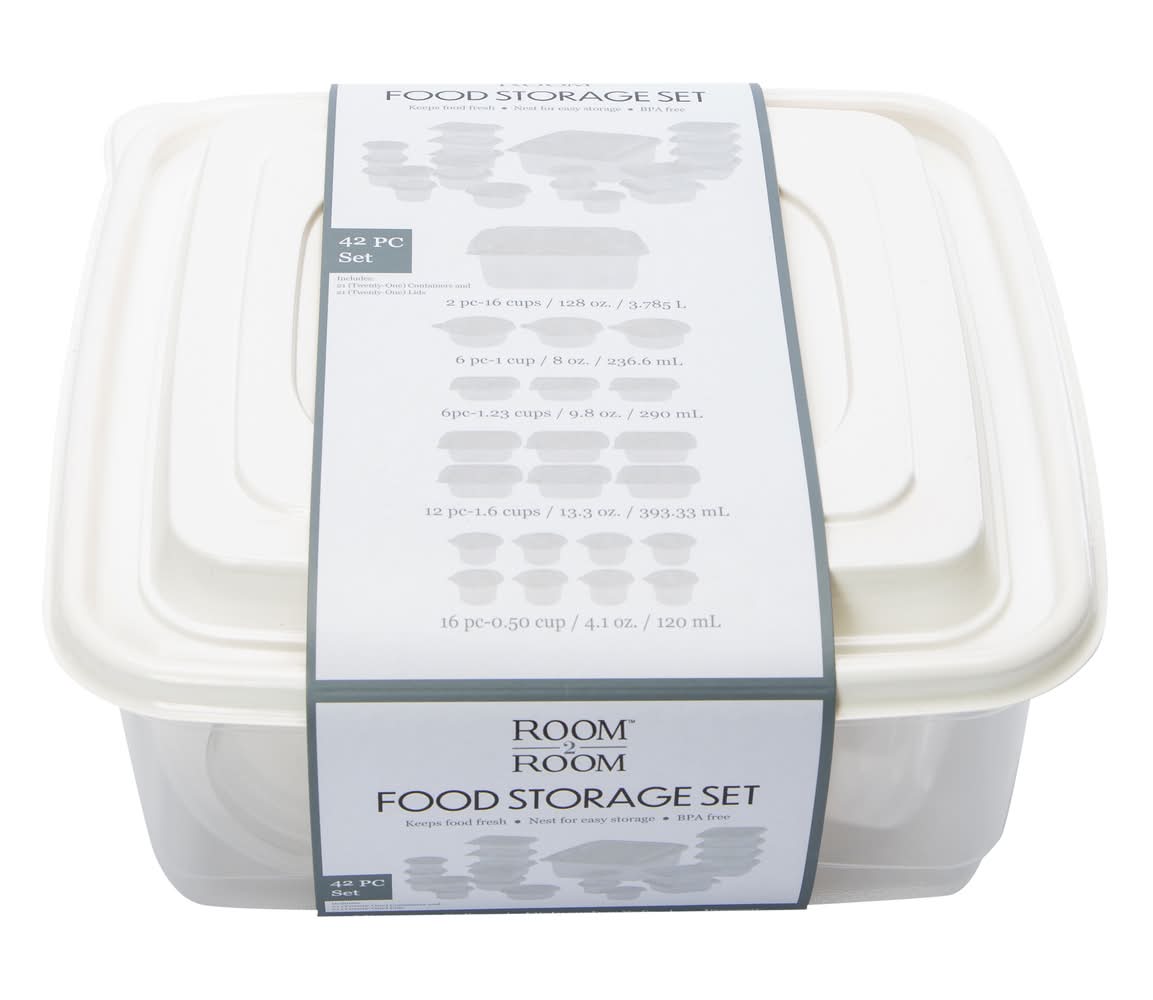 Food Storage Set 42-Piece White