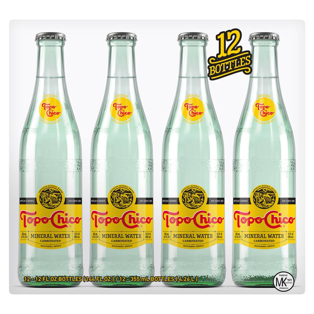Topo Chico Mineral Water Carbonated (12 pack, 12 fl oz)