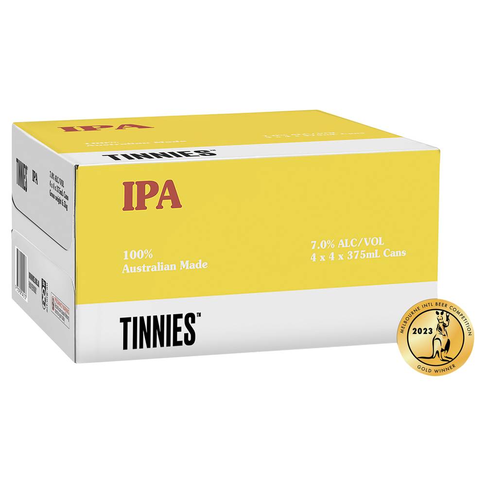 Tinnies IPA Can 375mL CTN16
