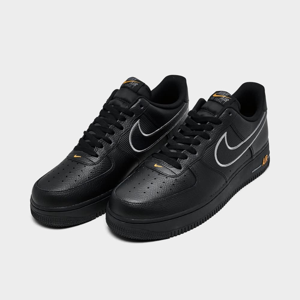 nike black air force 1 07 se premium trainers