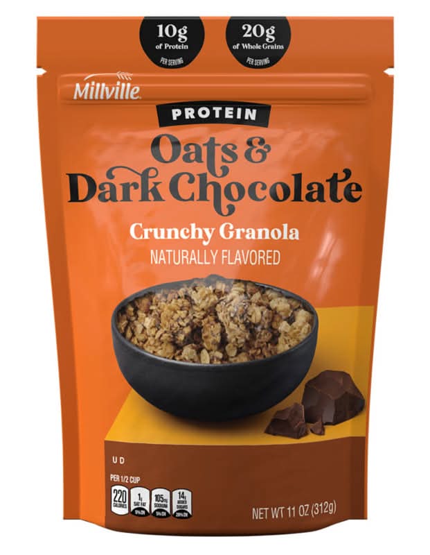 Millville Protein Crunchy Granola, Oats & Dark Chocolate (11 oz)