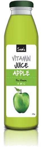 Sam's Vitamin Juice Apple (375mL)