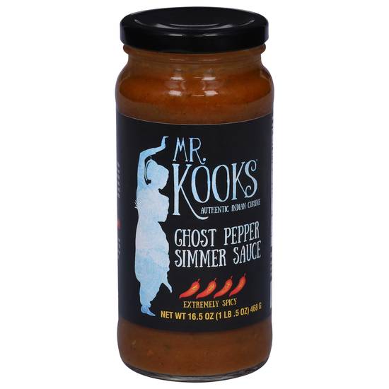 Mr. Kooks Ghost Pepper Simmer Sauce Extremely Spicy (16.5 oz)