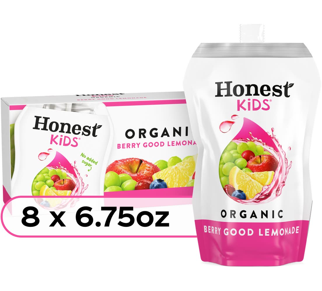 Honest Kids Orange Juice Drink, Berry , Lemonade (8 x 6.75 fl oz)