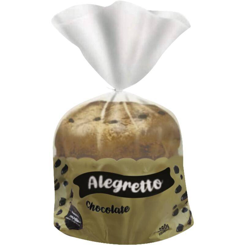 Alegretto panettone com gotas sabor chocolate (380 g)