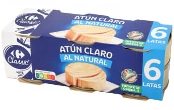 Atún claro al natural · Carrefour (6 x 80 g)