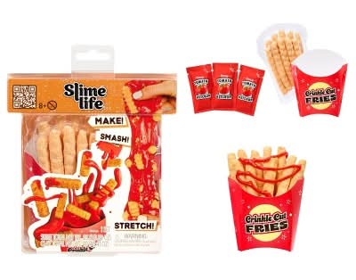Slime Life French Fries DIY Slime Kit - Unboxing Ingredients to Make,Smash and Stretch Your Food