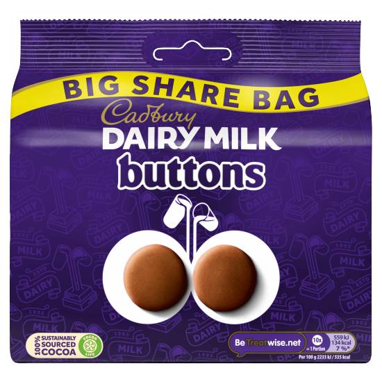 Cadbury Dairy Milk Chocolate Buttons (184.8g)