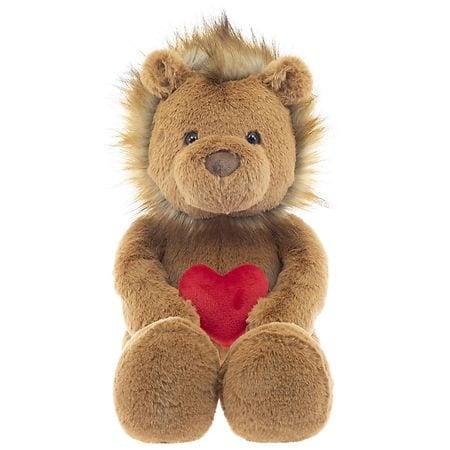 Festive Voice Lion With Heart Stuffed Toy (17 inch)