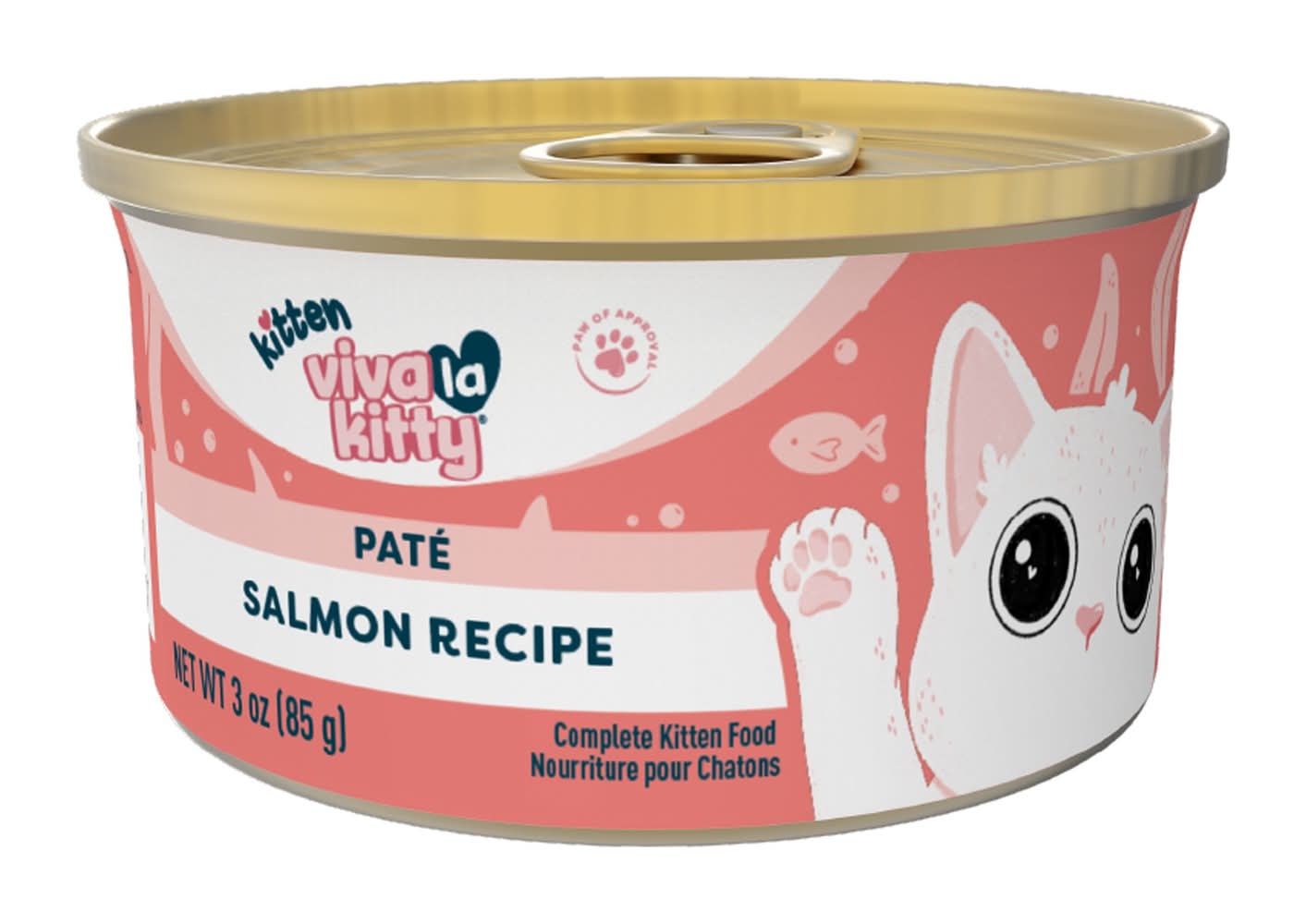 Viva La Kitty Kitten Wet Food - Pate, 3 Oz (Flavor: Salmon, Size: 3 Oz)