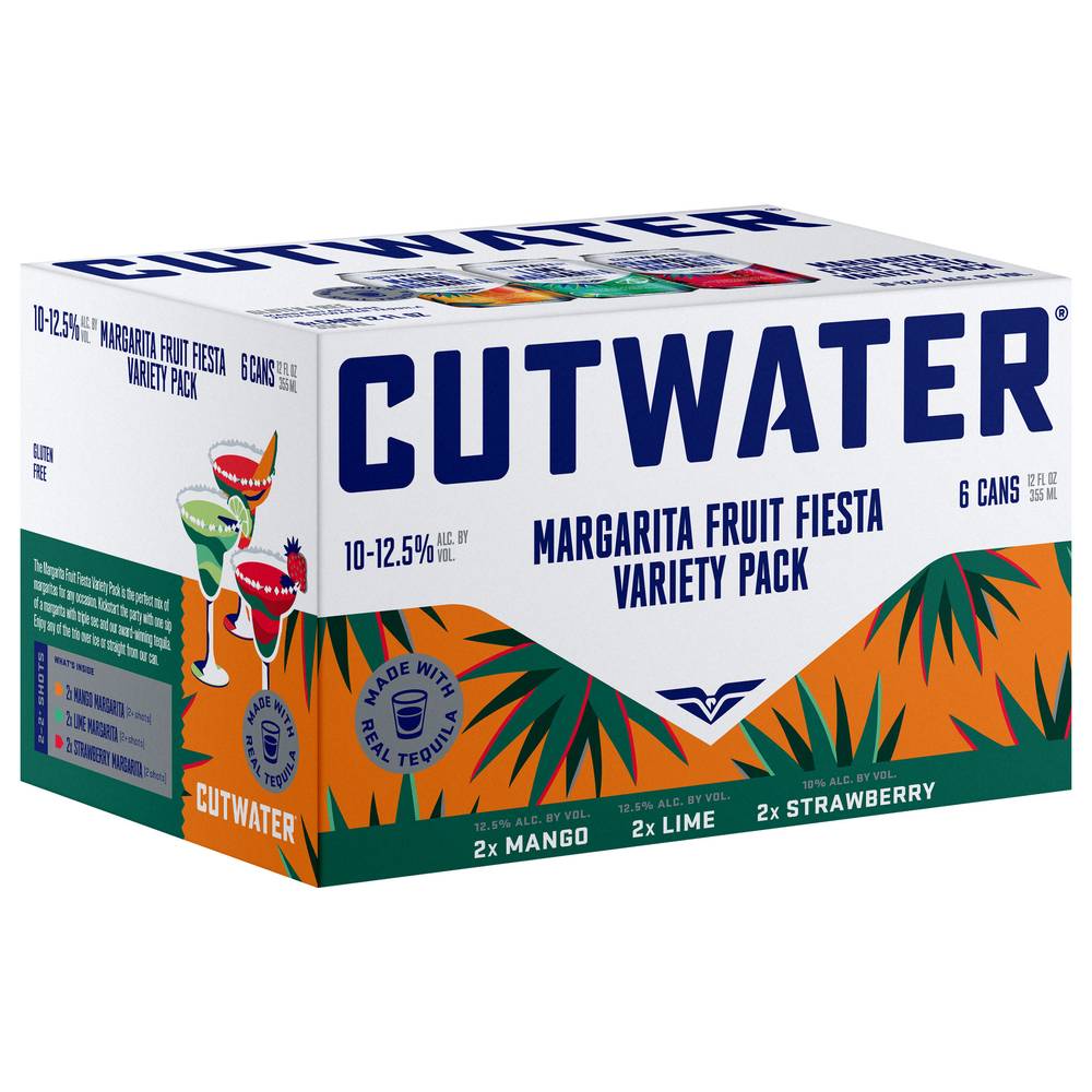 Cutwater Spirits Fruit Fiesta Margarita Variety pack (6 x 12.5 oz)