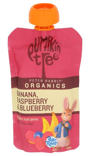 Peter Rabbit Organics Banana Raspberry & Blueberry Puree