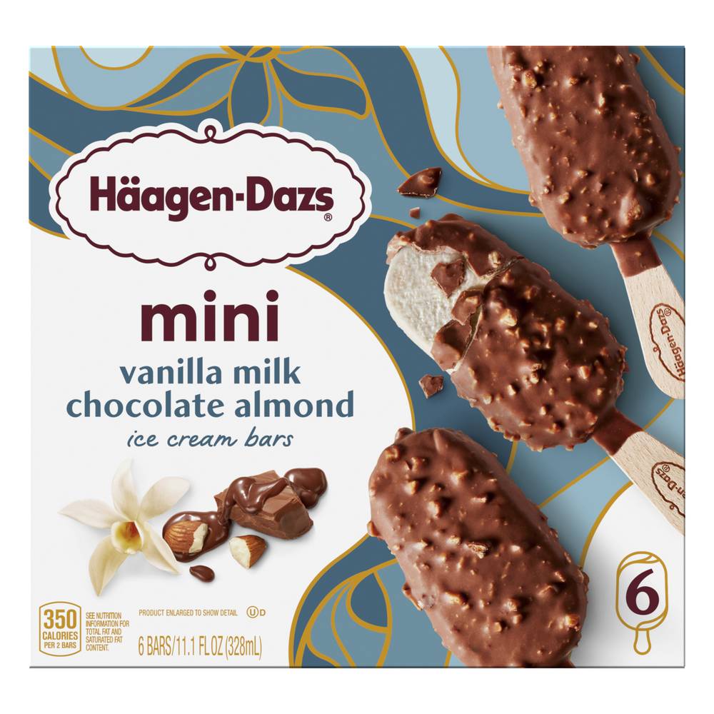 Häagen-Dazs Vanilla Milk Chocolate Almond Ice Cream Bars (6 ct)