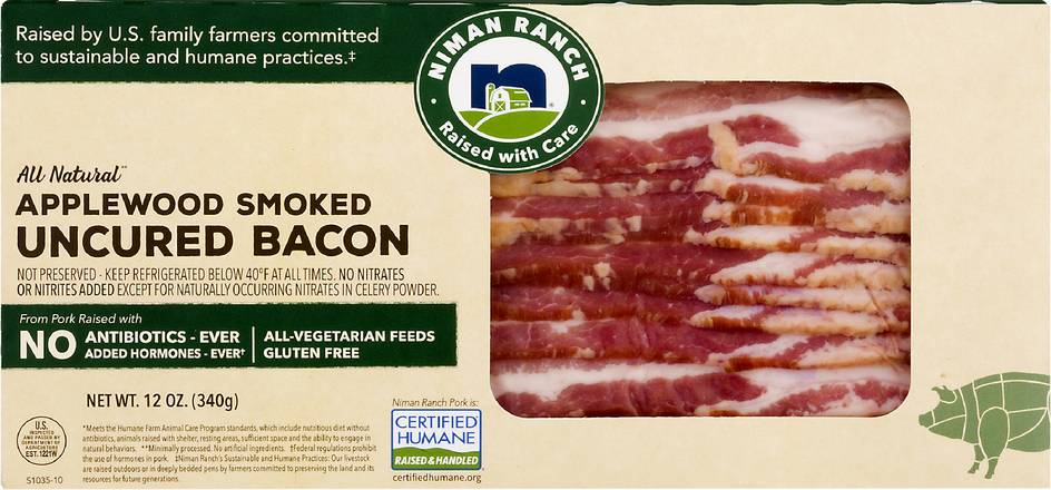 Niman Ranch All Natural Applewood Smoked Uncured Bacon