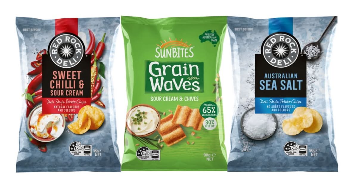 Red Rock Deli & Grainwaves 80-90g range 2 for $9 (SAVE $4)