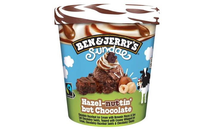 Ben & Jerry's Hazel-nuttin' but Chocolate Sundae Ice Cream 427ml (403018)
