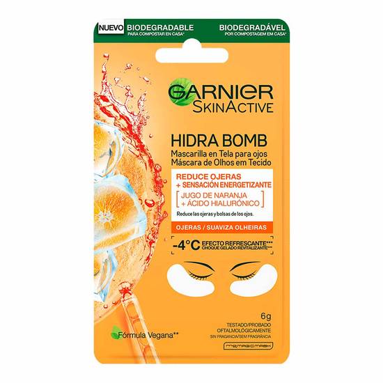 Garnier mascarilla para ojos skinactive hidra bomb naranja