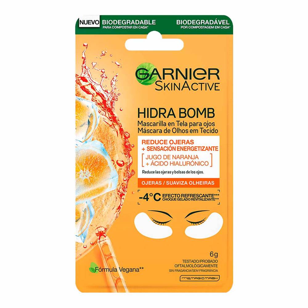 Garnier · Skinactive mascarilla en tela para ojos hidra bomb
