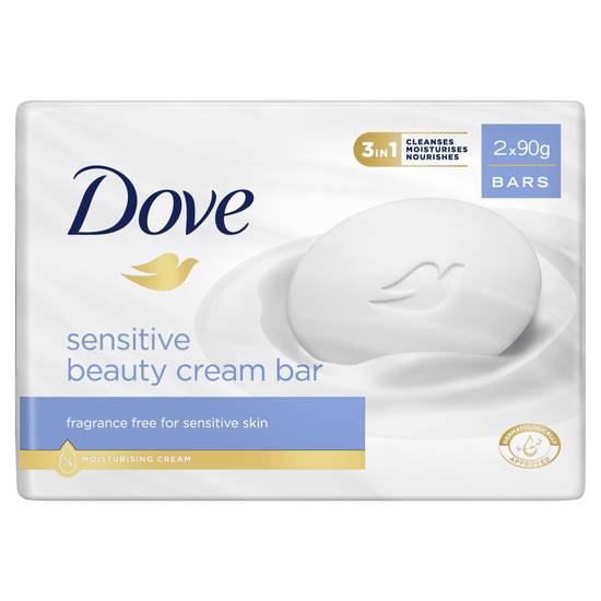 Dove Beauty Cream Bar Sensitive Soap (2 Pack) 180g