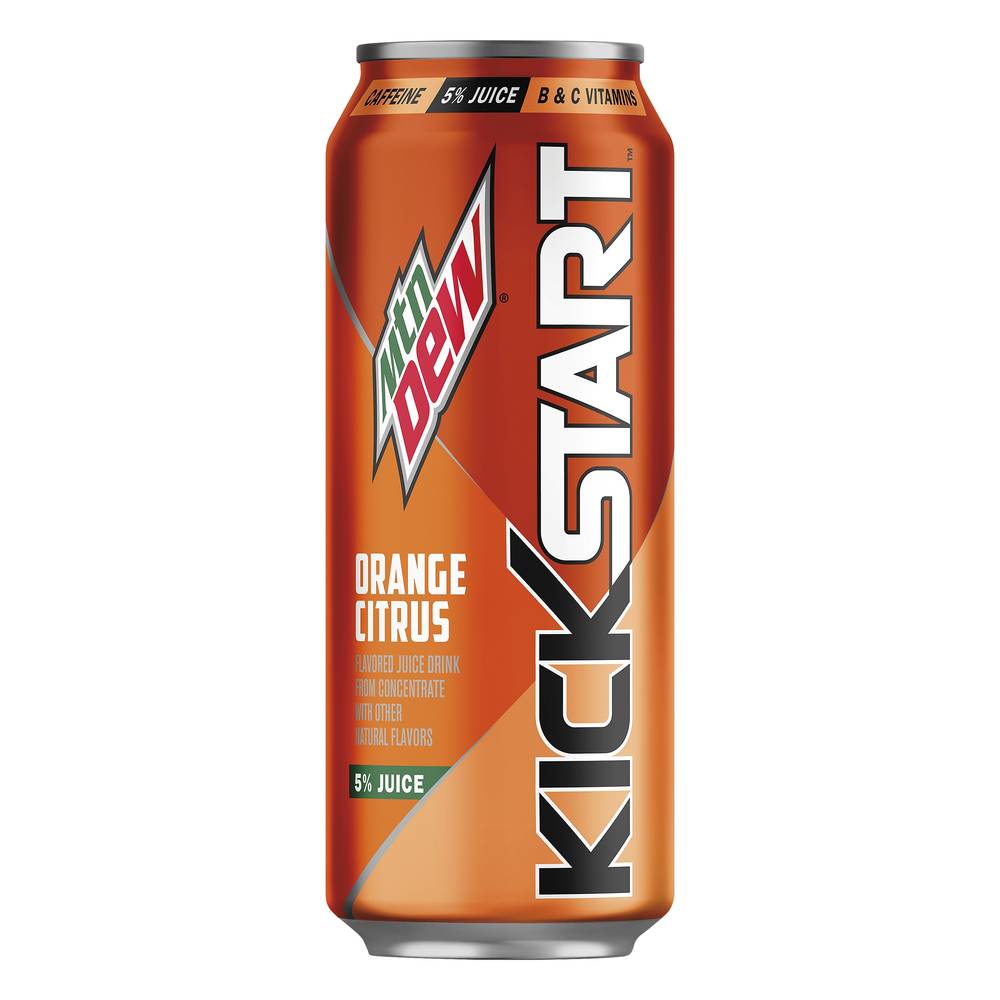 Mtn Dew Kickstart Juice Drink, Orange Citrus (16 fl oz)