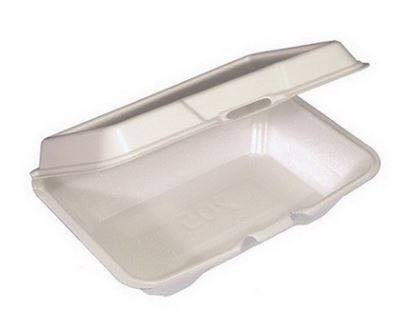 Pactiv - YTH10207 - 9X6 Shallow Foam Hinged Container - 150 ct Pack (1X150|1 Unit per Case)