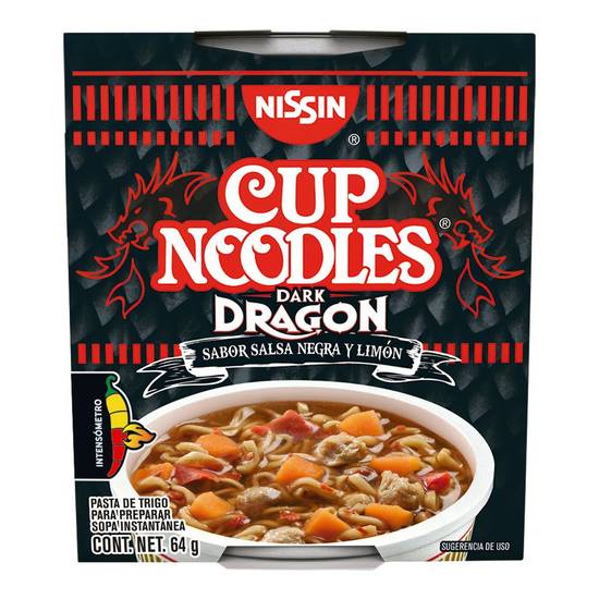 Nissin cup noodles intenso dark dragon (vaso 64 g)