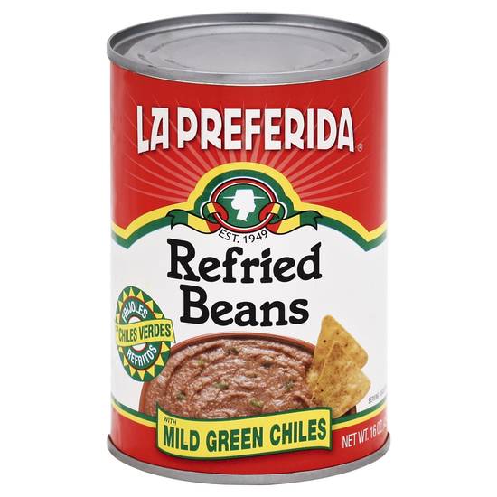 La Preferida Refried Beans With Mild Green Chiles