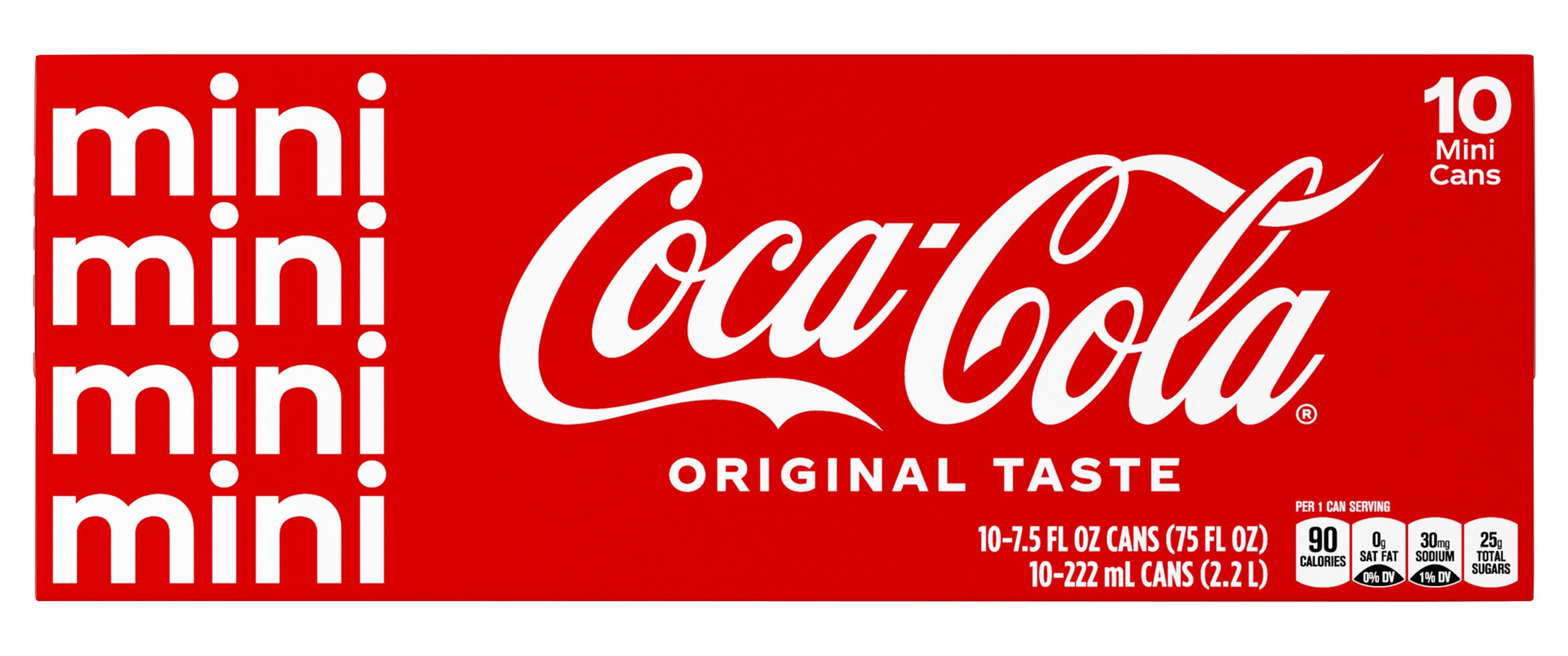 Coca-Cola Original Taste Mini Soda (10 x 7.5 fl oz)