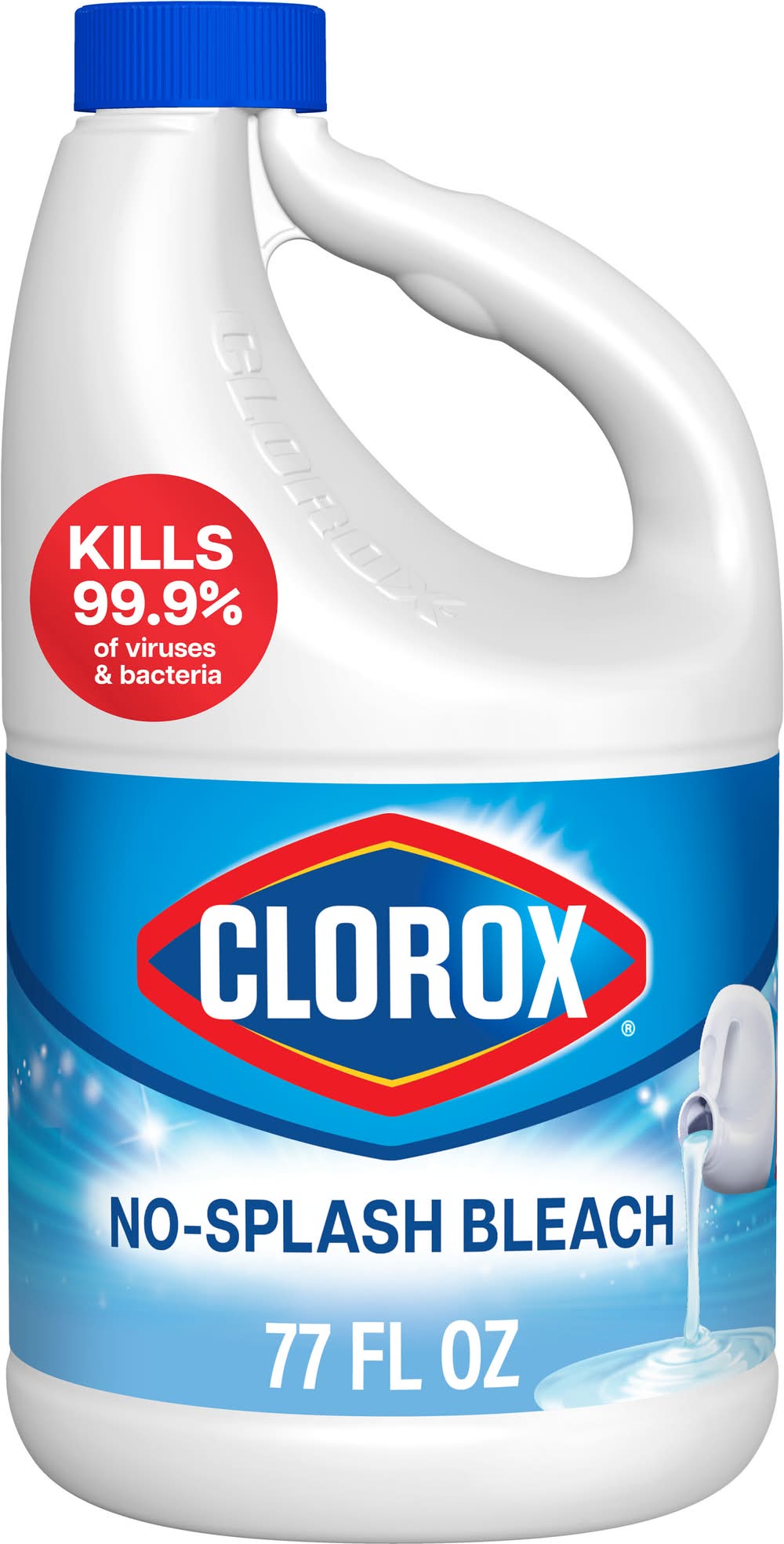 Clorox Splash-Less Concentrated Disinfecting Regular 77 Fluid ounce(s) Household Bleach