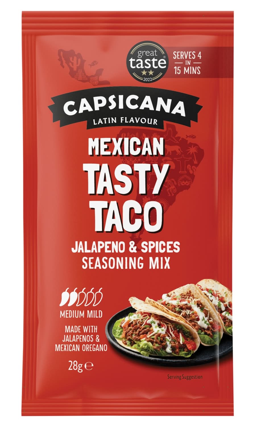 Capsicana Mexican Tasty Taco Seasoning Mix 28g